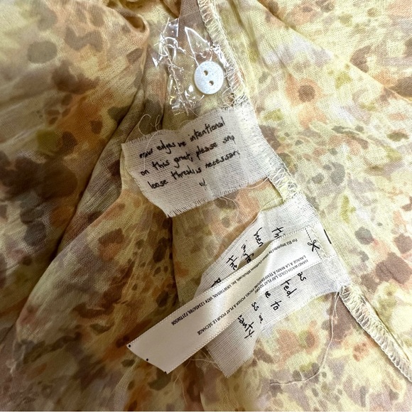 NWT Free People Eva Tunic Top/Mini Dress moon yellow xs - Picture 9 of 16